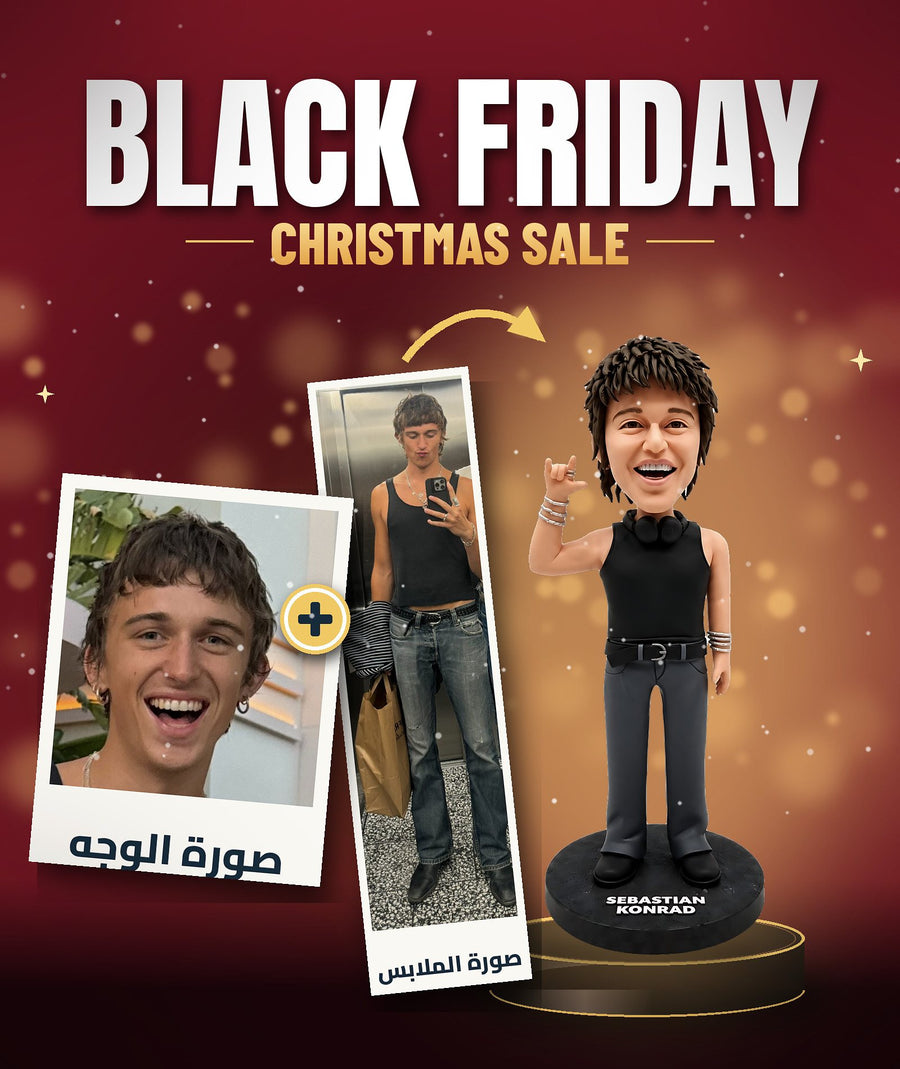 Black Friday Christmas Sale – صورة الوجه وصورة الملابس تصبح مجسّم MINI ME