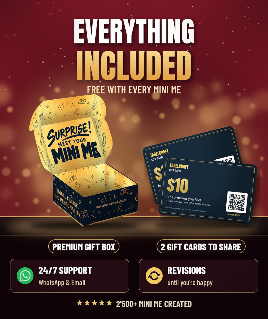 Everything included: premium gift box, 2 gift cards, 24/7 support, revisions until you are happy