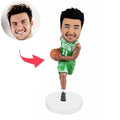 Custom Basketball Bobble Head with Green Jersey