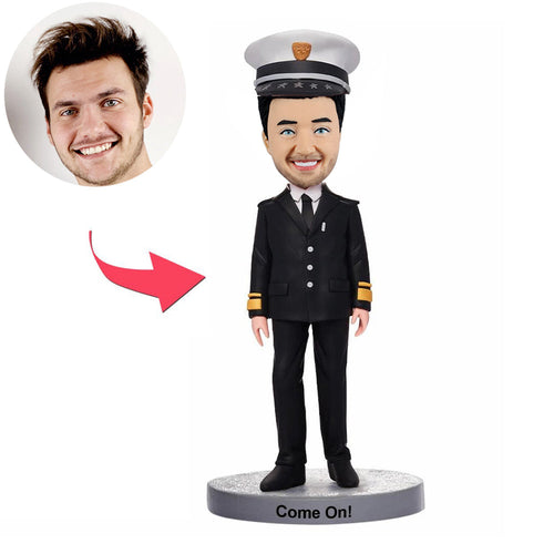 Custom Bobblehead For Policeman with Hat