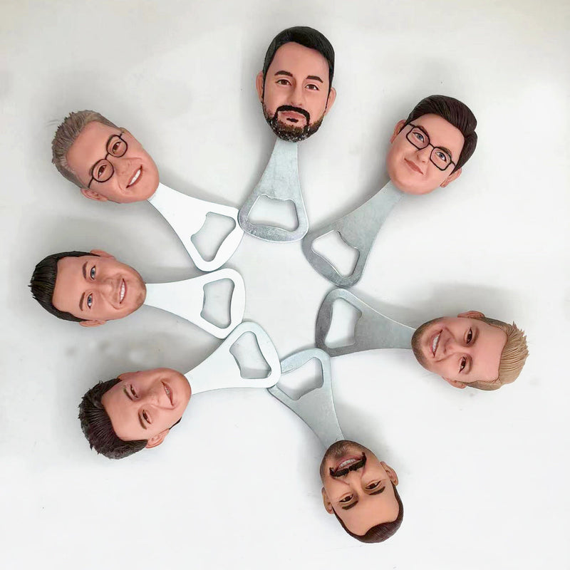 Bulk Personalized Custom Male Face Funny Bottle Opener