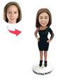 Casual Femal Custom Bobblehead with Little Black Dress