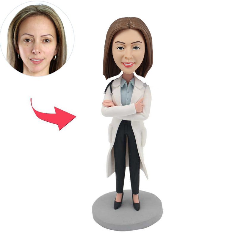 Custom Female Doctor Bobblehead Doll with Pants