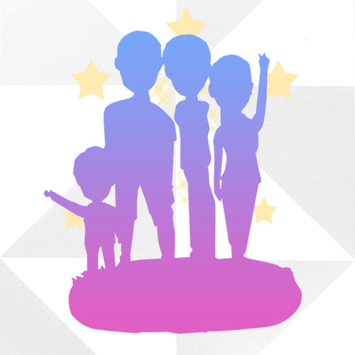 Fully Custom Head-To-Toe Family Bobbleheads