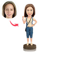Girl with Jeans Custom Bobbleheads
