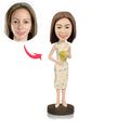 Elegant Lady in Cheongsam Custom Bobbleheads