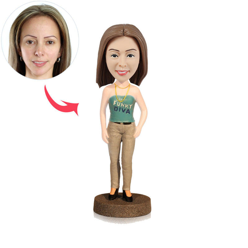 Casual Woman Custom Bobble Head