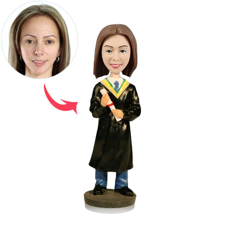 Custom Graduation Girl Bobble Head Doll