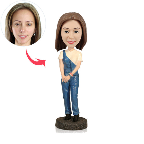 Suspender Jeans Custom Bobblehead