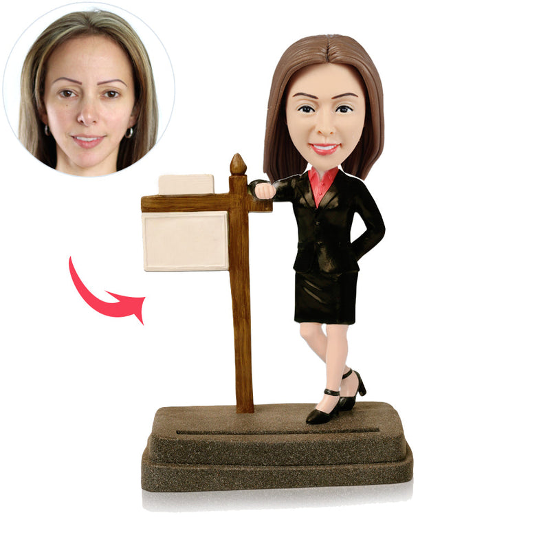 Female Realtor Custom Bobbleheads