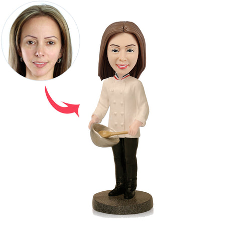 Female Chef Custom Bobbleheads