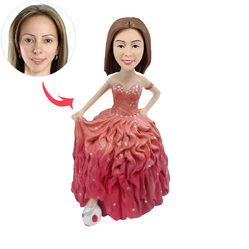 Custom Party Girl Bobble Head Doll