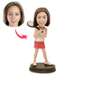 Female Tennis Player Custom Bobbleheads