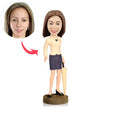 Female Employee with a Umbrella Custom Bobbleheads