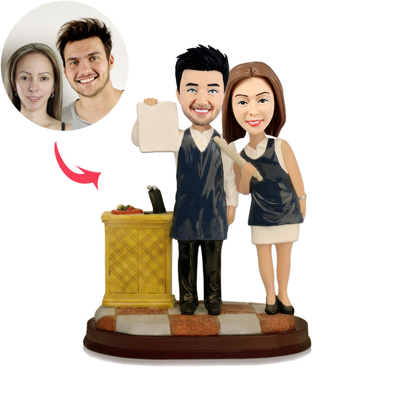 Custom Couple Cooking Bobblehead