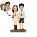 Custom Honeymoon Travel Couple Bobblehead
