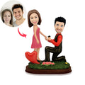 Custom Engagement Couple Bobble Head Doll