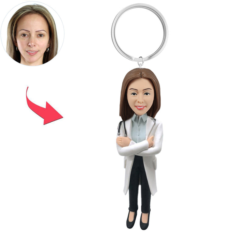 Personalized Custom Doctor Keychains for Female