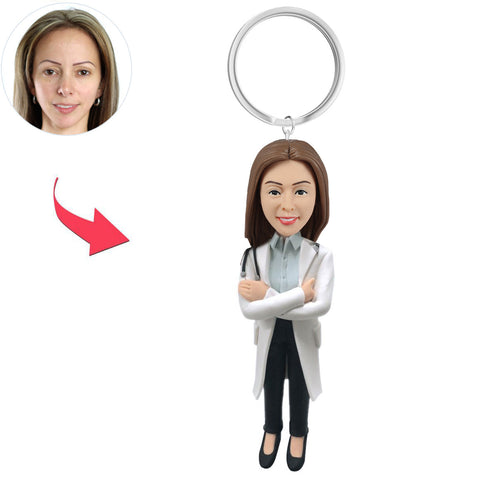 Personalized Custom Doctor Keychains for Female