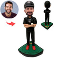Custom Dad Bobblehead Play Baseball