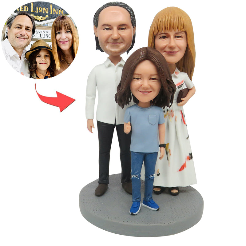 Custom Bobblehead for Women – Work Style with Coffee Mug