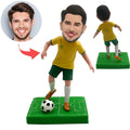 Custom Bobblehead Sitting On a Suitcase