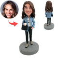 Custom Businessman Bobblehead Who Loves Sports