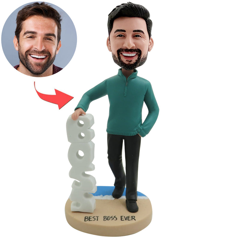 Custom Funny Bobblehead with Santa Hat