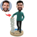 Custom Bobblehead with Laptop and Dumbbell