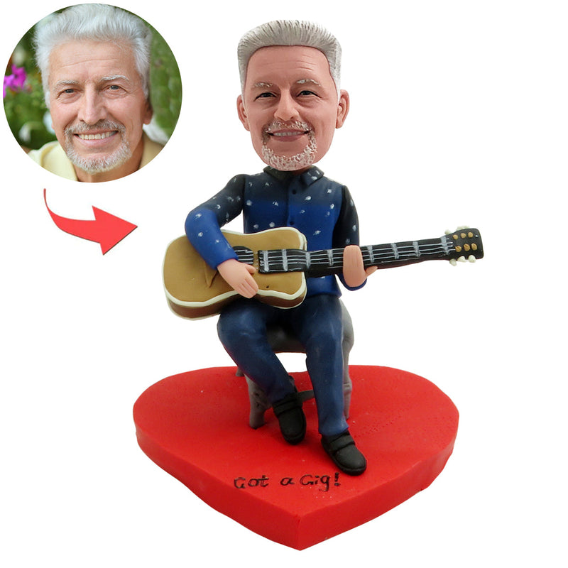 Custom Bobblehead with Laptop and Dumbbell
