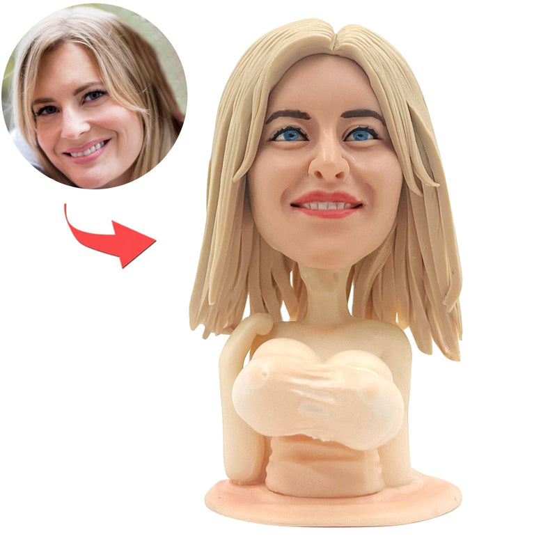 Custom Bobblehead with Laptop and Dumbbell