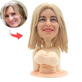 Custom Female Bobblehead Bathing with Santa Hat