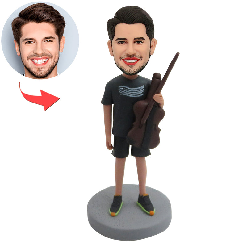 Custom Female Bobblehead Bathing with Santa Hat