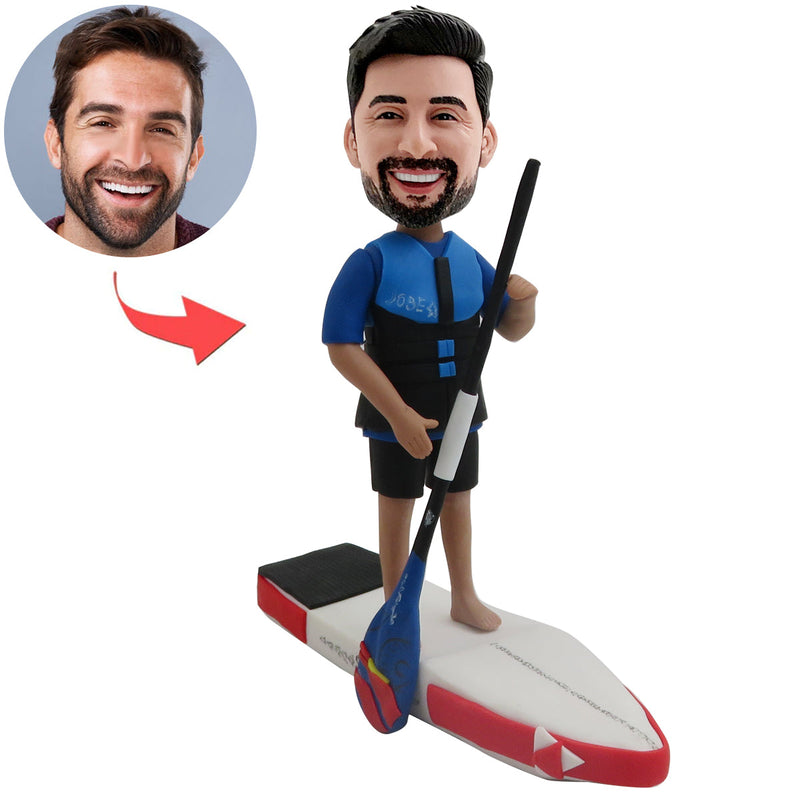 Custom Bobblehead with Laptop and Dumbbell