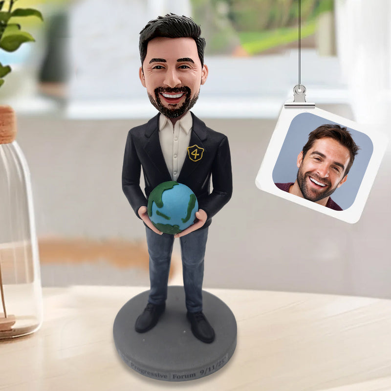 Custom Bobblehead with Kilt and Tartan Design