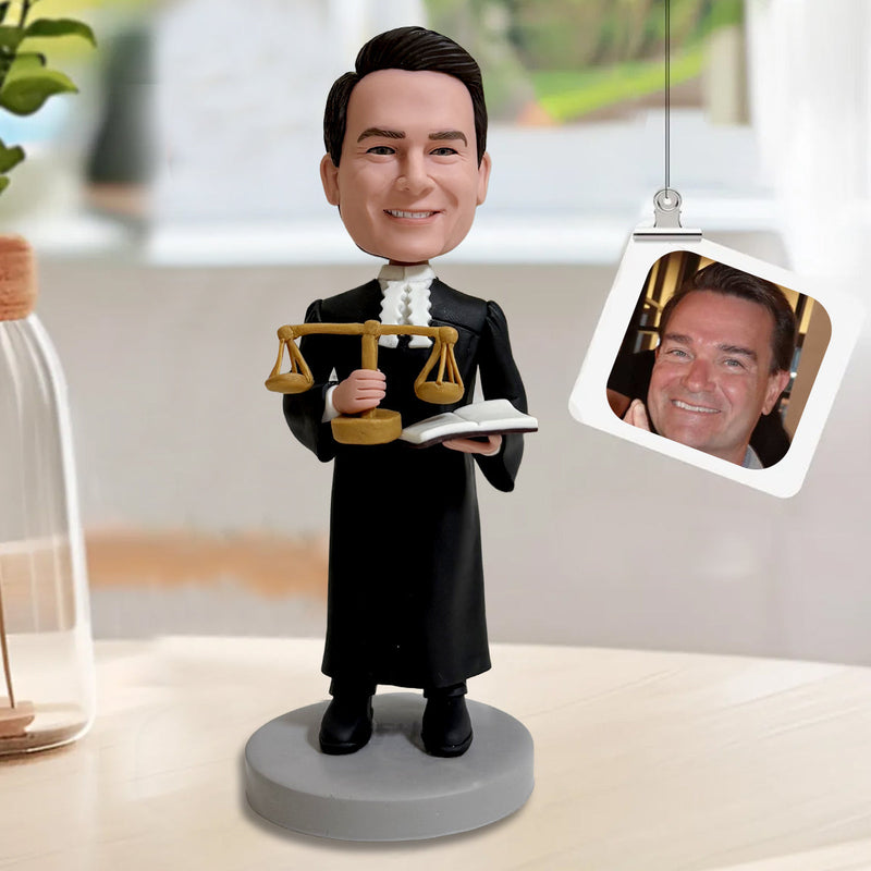 Personalized Military Style Bobblehead with American Flag