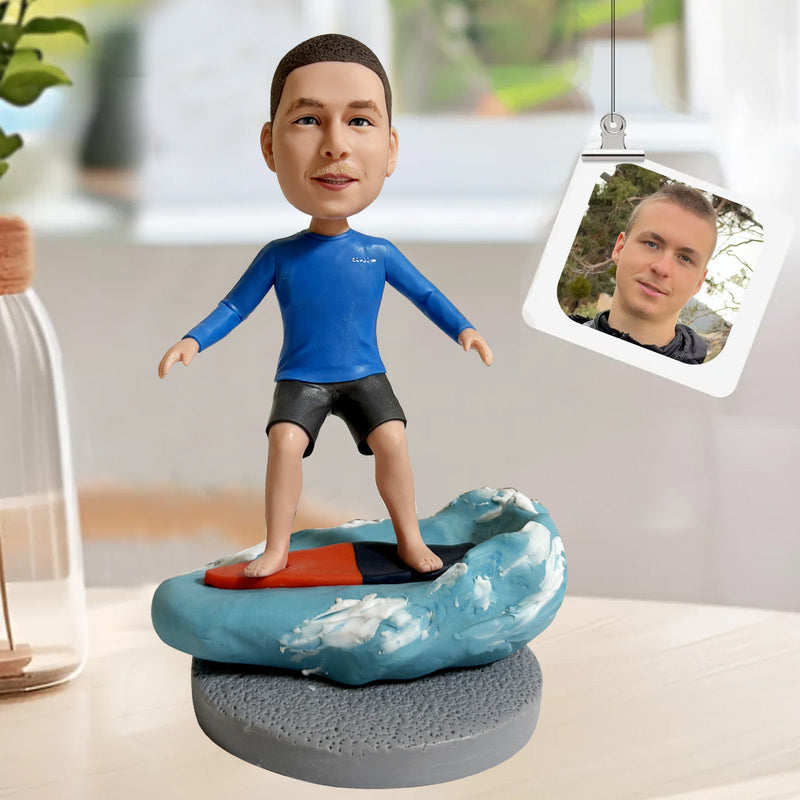 Custom Bobblehead with Surfboard