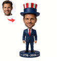 Custom Patriotic Bobblehead with 250th Anniversary Hat