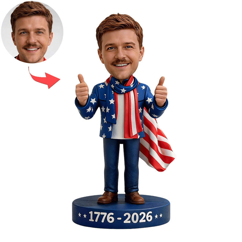 Personalized America 250th Anniversary Bobblehead from Photo