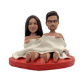 Custom Honeymoon Couple Bobblehead with Heart