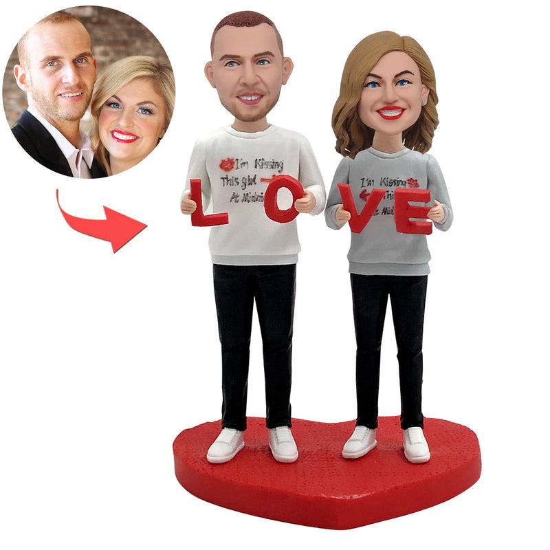 Custom Bobblehead Father in Bathrobe with Santa Hat