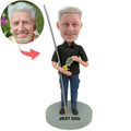 Custom Working Woman Bobblehead with Santa Hat