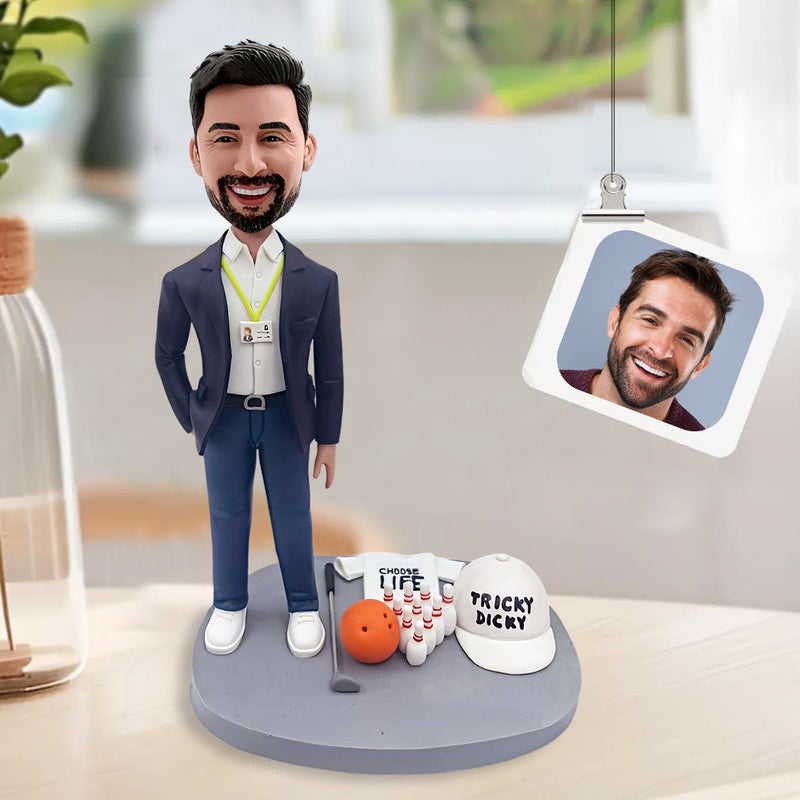 Custom Bobblehead Dentist Card Holder