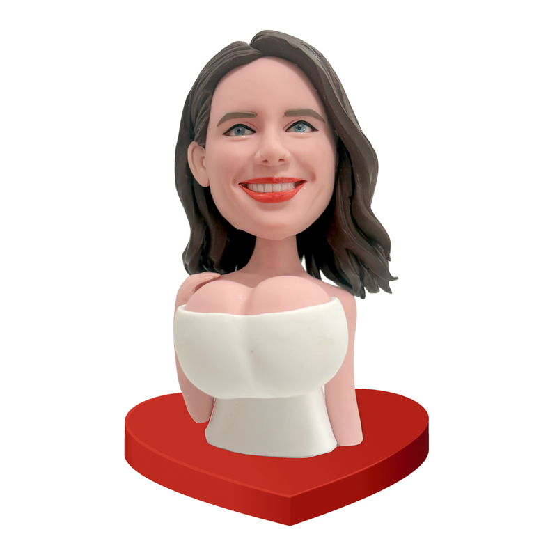Personalized Bobblehead Female Car Dashboard