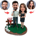 Custom Couple Singing Bobbleheads