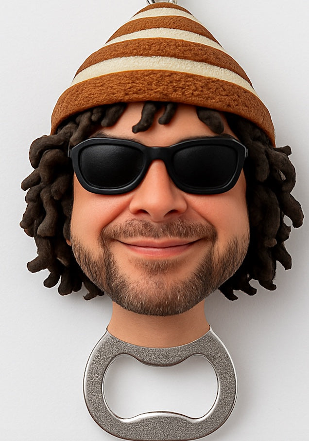 Stylish keinemusik bobble head bottle opener