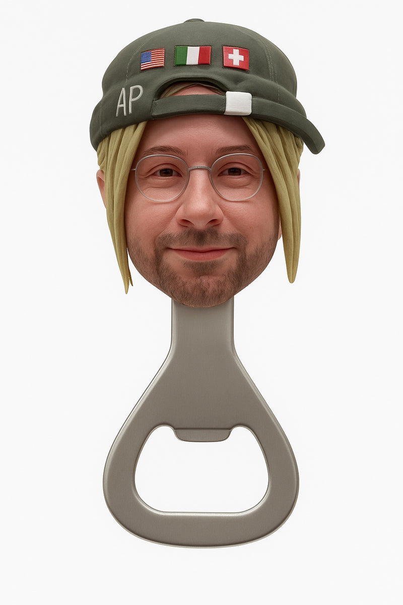 Handmade RAMPA keinemusik bobble head bottle opener