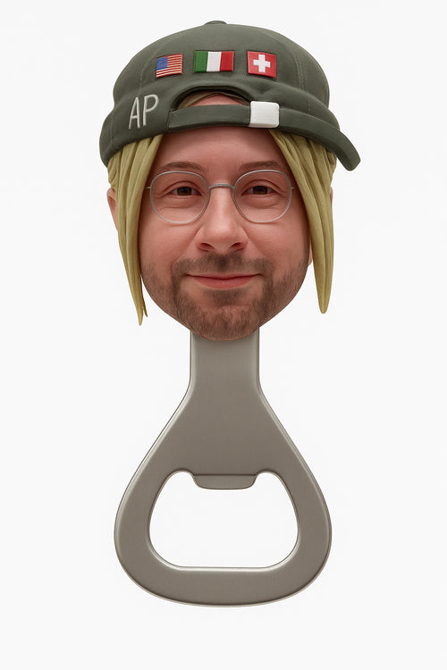 Handmade RAMPA keinemusik bobble head bottle opener