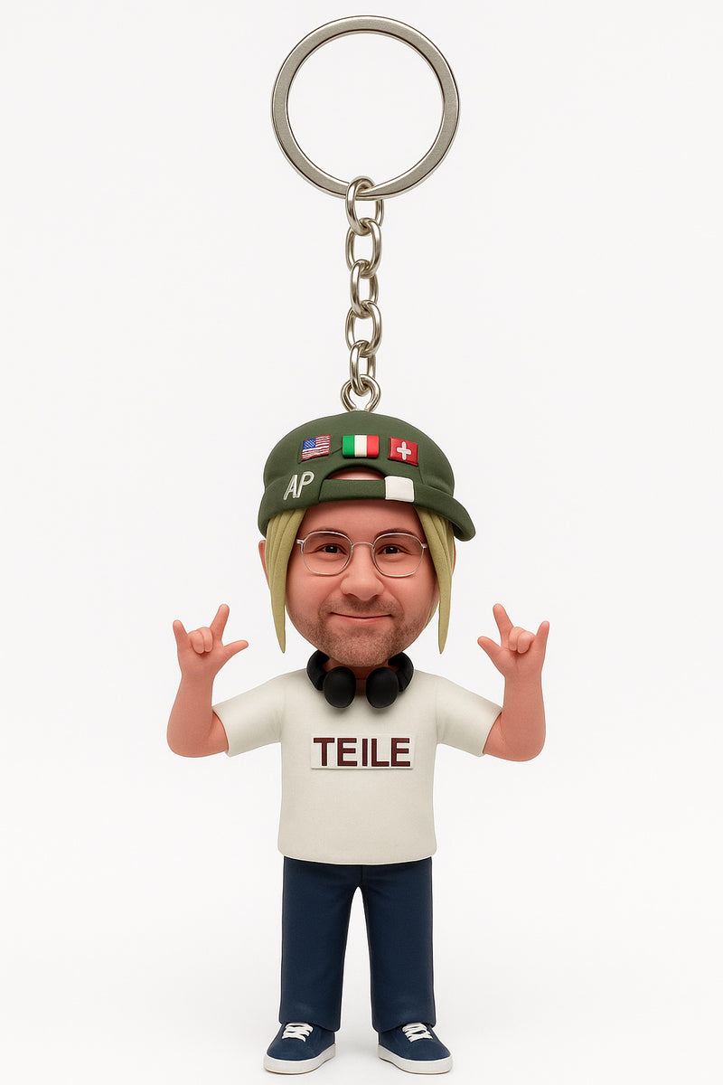 Music-themed RAMPA bobble head keychain