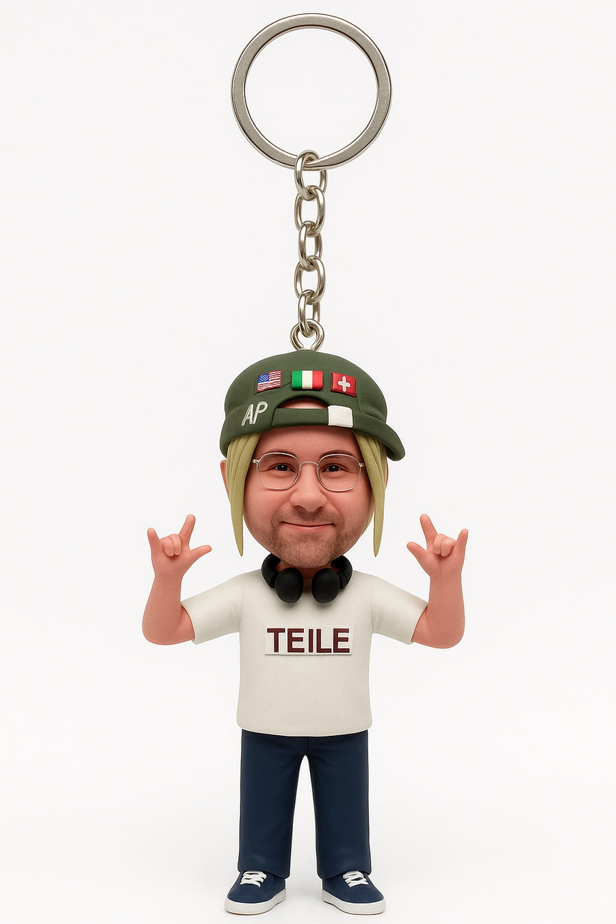 Music-themed RAMPA bobble head keychain